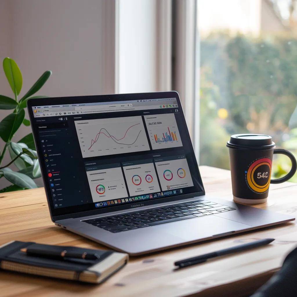 Modern workspace with WordPress dashboard, symbolizing effective content management