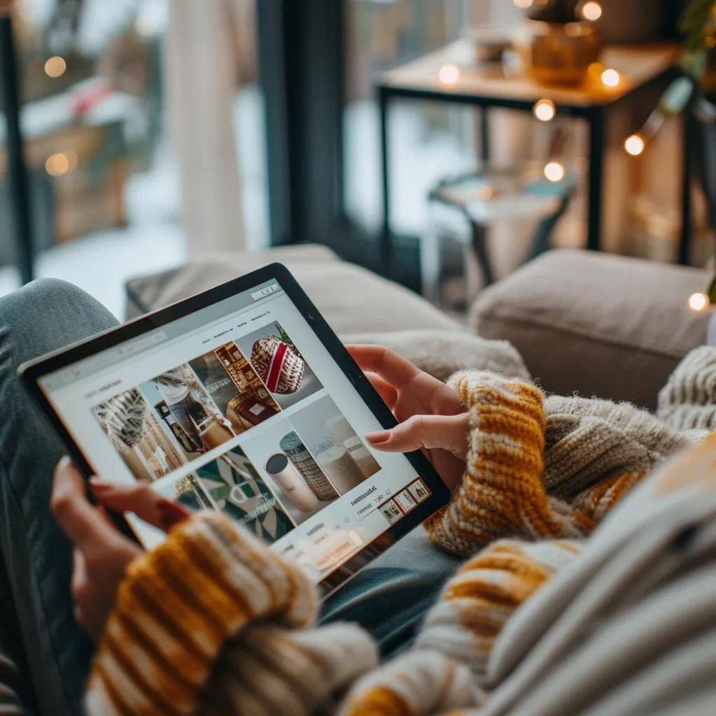 User browsing WooCommerce site on tablet, highlighting e-commerce content management